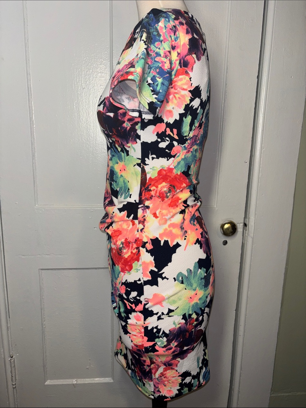 Pinkblush Floral Maternity Bodycon Dress - Multicolor size small - Picture 6 of 8
